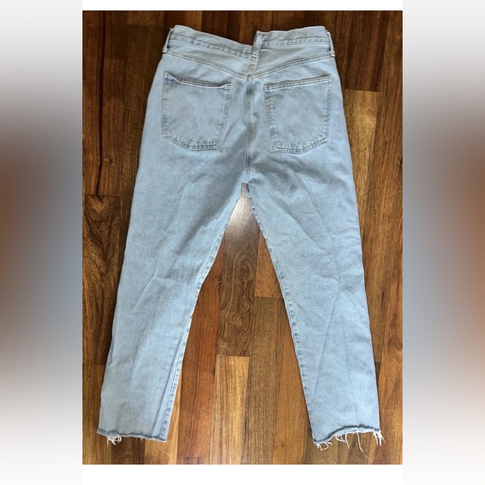 Agolde Criss-Cross Raw-Hem Straight-Leg Jeans, Organic Cotton - Picture 3 of 7